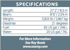 searay270sundeckspec