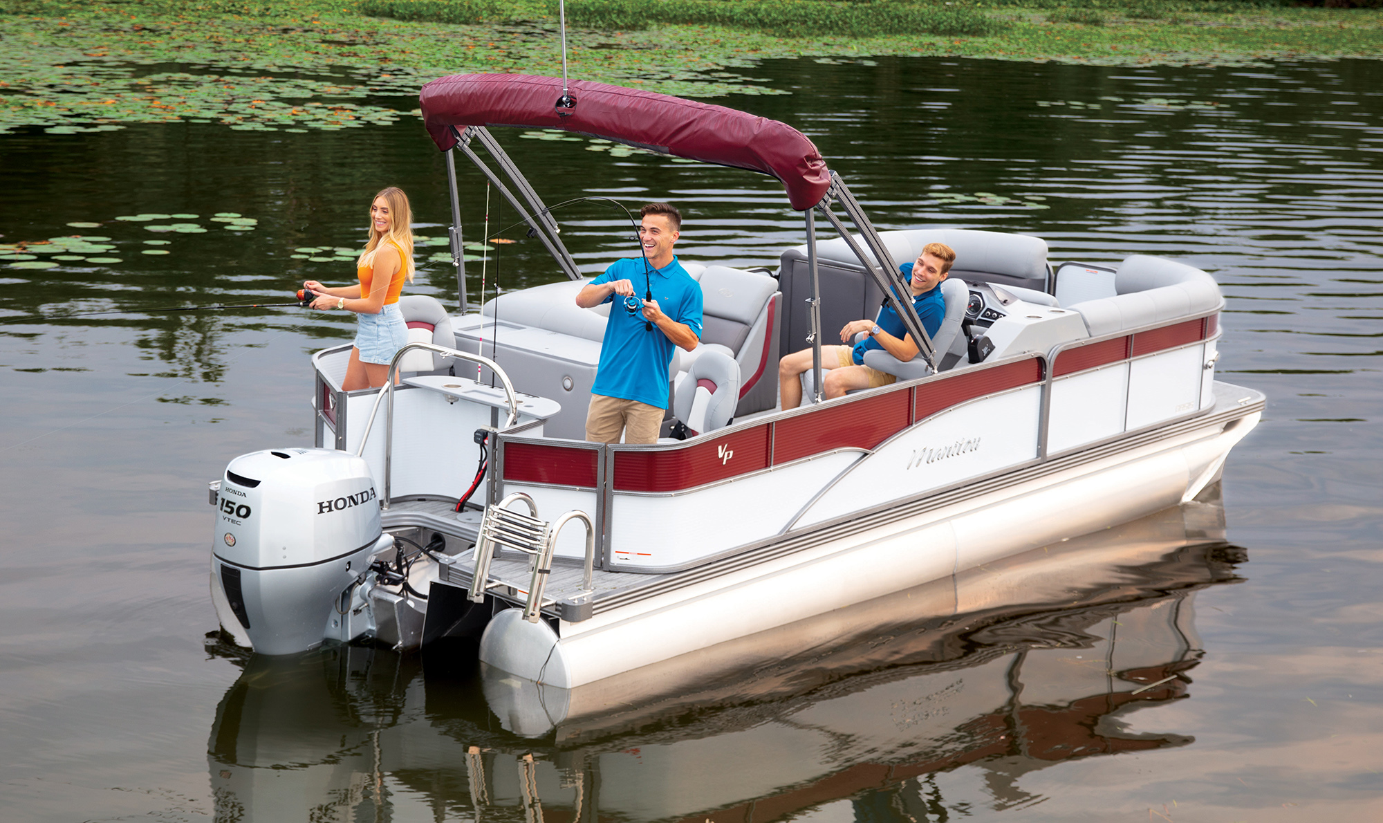 33 6 Test Pontoon Manitou22 Oasis Angler Full Front Vp