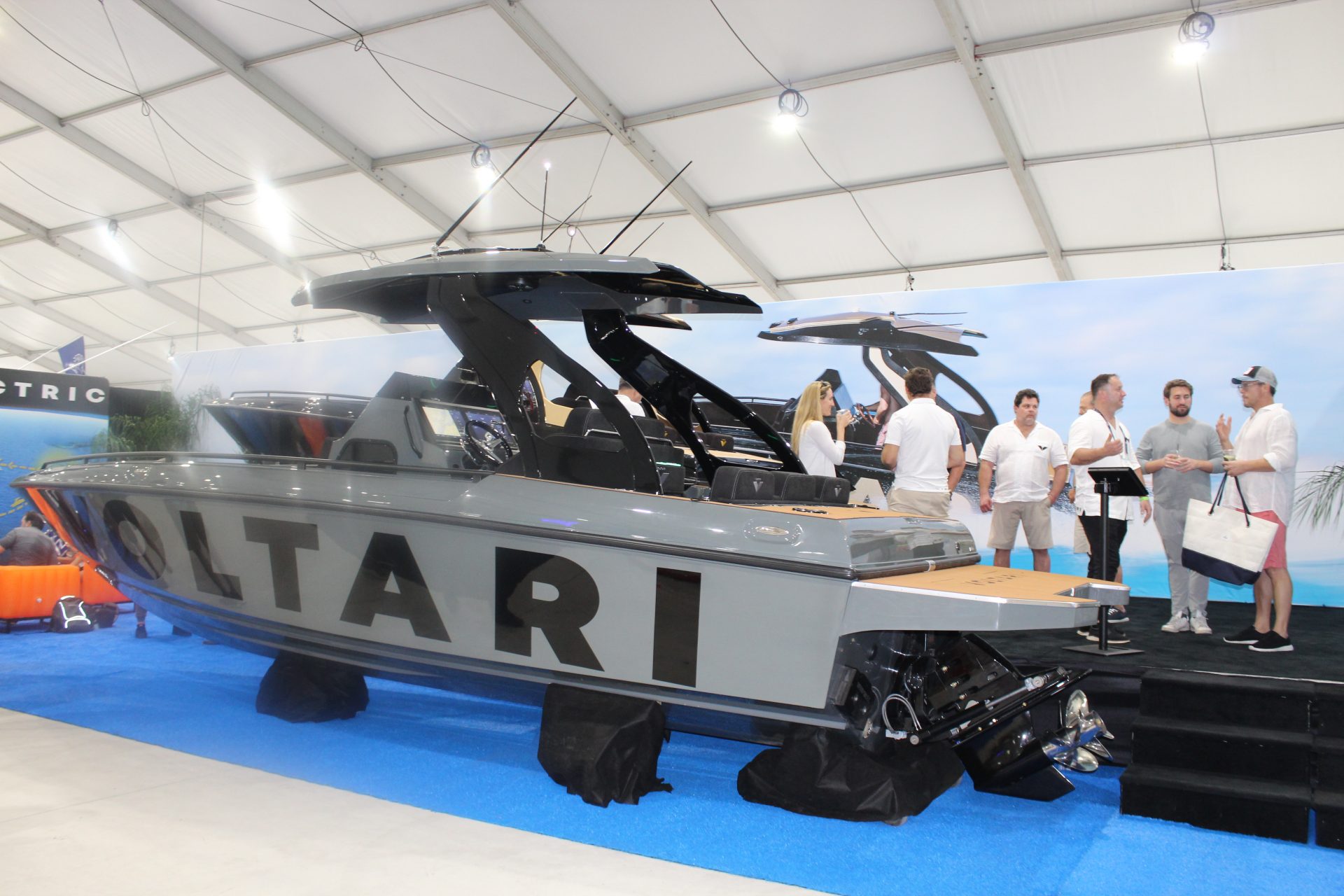 Voltari's display at the 2023 Miami Boat Show/