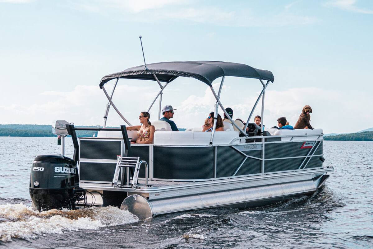 The 2024 Armada Drakkar is available with a 250 horsepower outboard.