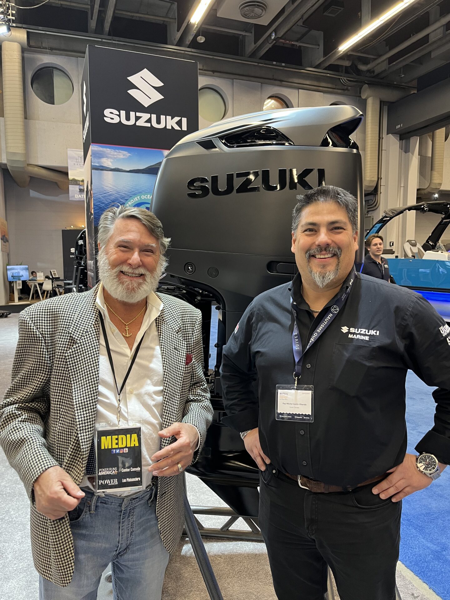 Suzuki's Paul Michel Cantin Obando with Gordon Cruise McBride.