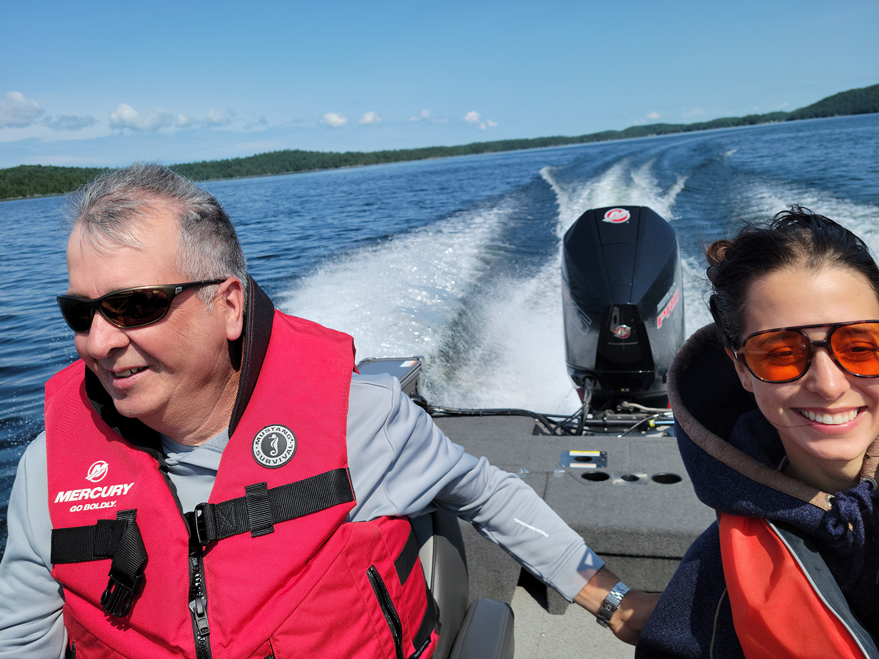 Patrick wearing lifejacket